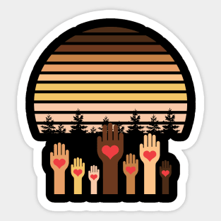 love dosnt know skin color Sticker